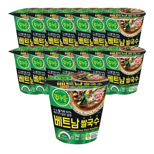 오뚜기 컵누들 짜슐랭 컵 41g, 15개
