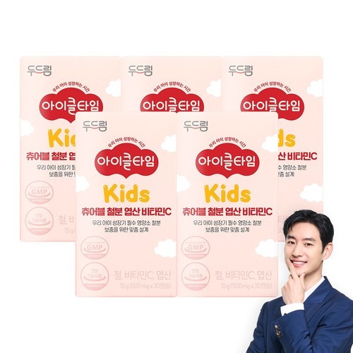 [두드림] 아이클타임 츄어블 철분 엽산 비타민C 30캡슐, 1개