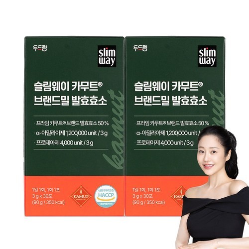 [두드림] 슬림웨이 카무트 브랜드밀 발효효소 30포, 3개