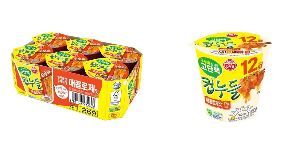 오뚜기 고단백 컵누들 매콤로제맛 12개+마라샹궈맛 12개 외 12종 총 24개