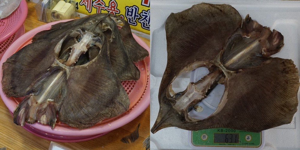 자연한끼 삼천포 반건조 가오리 1-2미