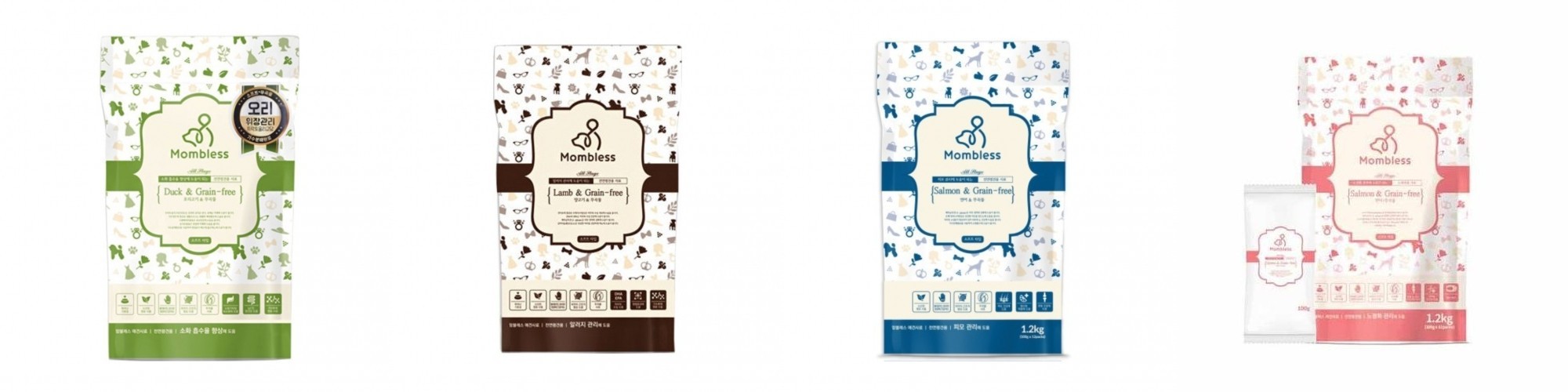 [기능성덴탈껌 4p] 맘블레스 그레인프리 저알러지 오리고기, 1.2kg, 1개