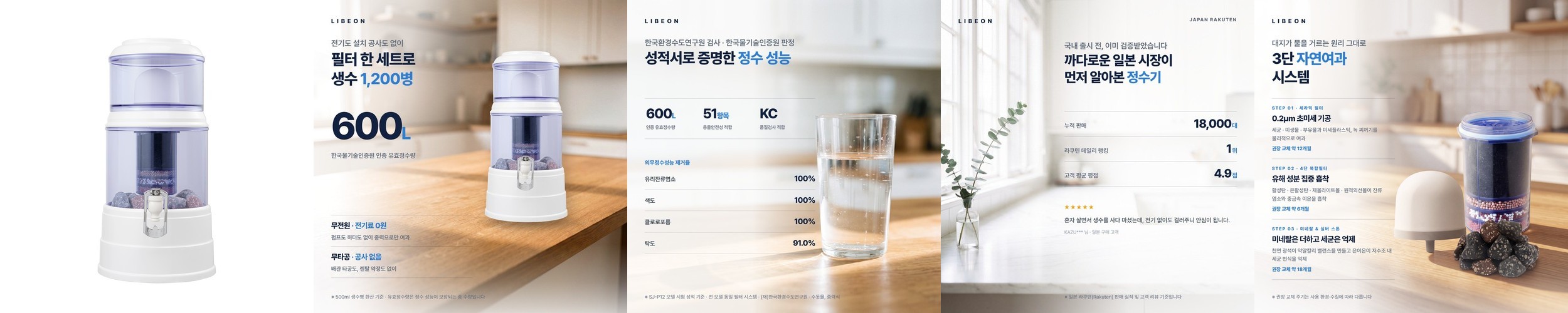 에센큐 나노 수전연결 미니정수기 핸디형 직수 주방 싱크대 수도꼭지 무타공