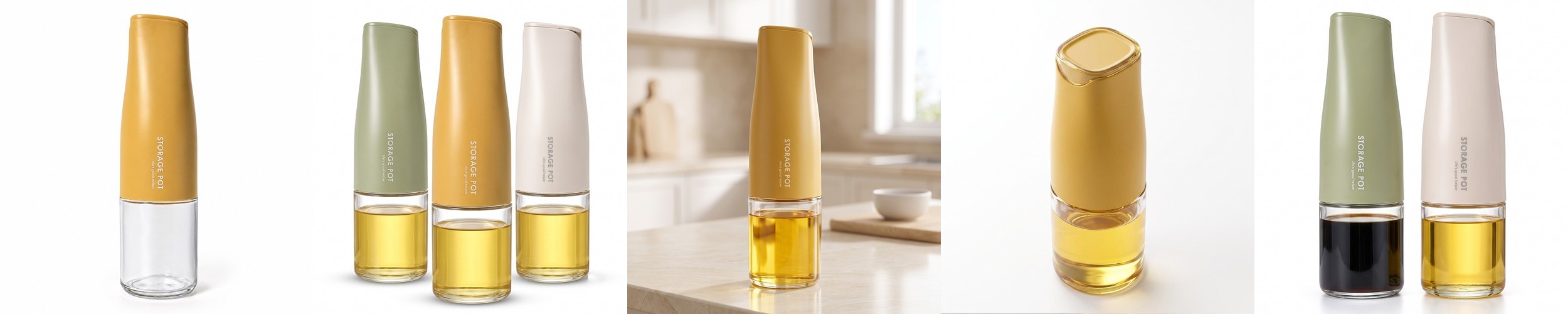 키텐실 by시노글라스 오일병 원터치 소스통 250ml 참기름병 간장병