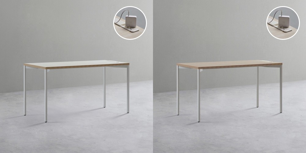 데스커 노트북 책상 1000x600mm, 빈티지블랙