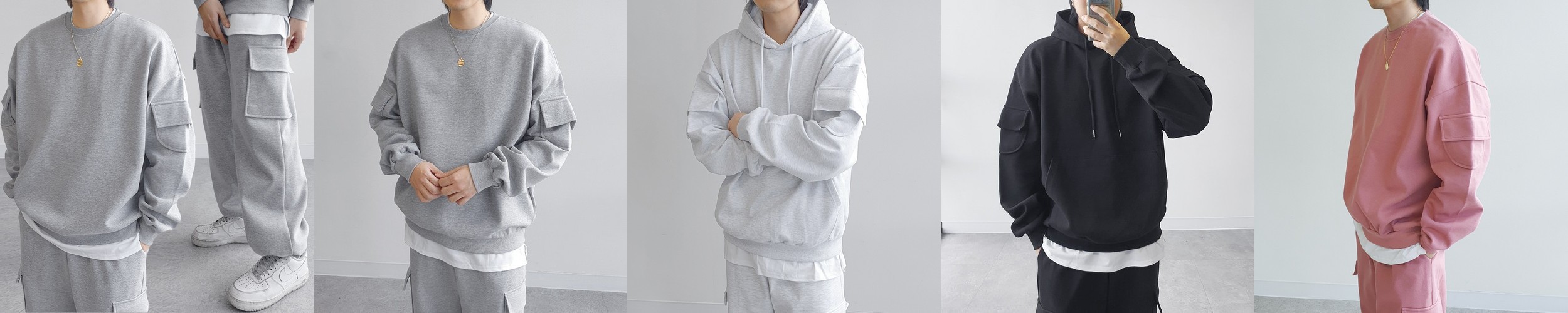 후드 레이스 면 티셔츠