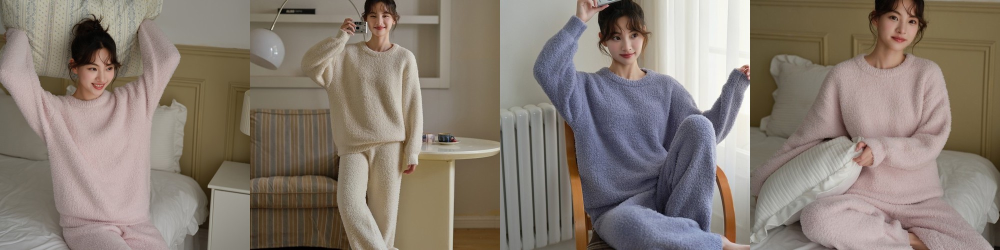 빈슨메시프 집순이 입는 패딩 겨울잠옷 커플 홈웨어 파자마 실내복 후드 롱패딩 수면잠옷