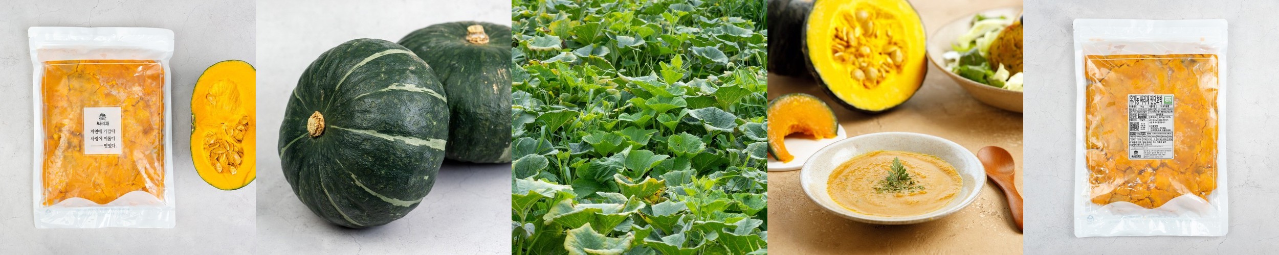 유기농 [ 찐 단호박(냉동) 1kg] 부안 단호박 퓨레 스프 라떼 호박죽