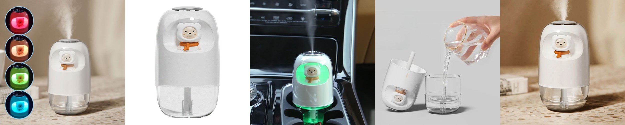 UV 살균 무드등 1.5L 가습기 화이트