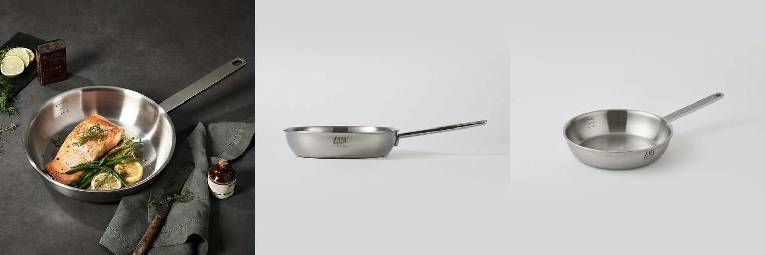 AMT 316Ti 통5중 스텐후라이팬 원형 계란프라이팬 프로 소테팬 26cm