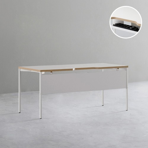 데스커 하부가림판 책상 2.0 1600x700mm, 화이트