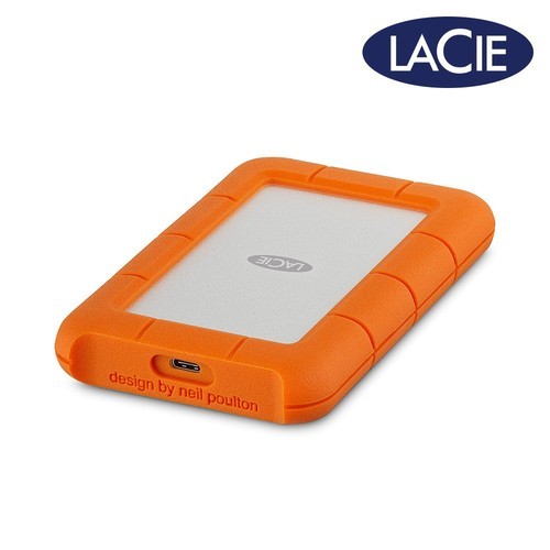 LaCie Rugged USB-C 외장하드 라씨 데이터복구 1TB, 오렌지
