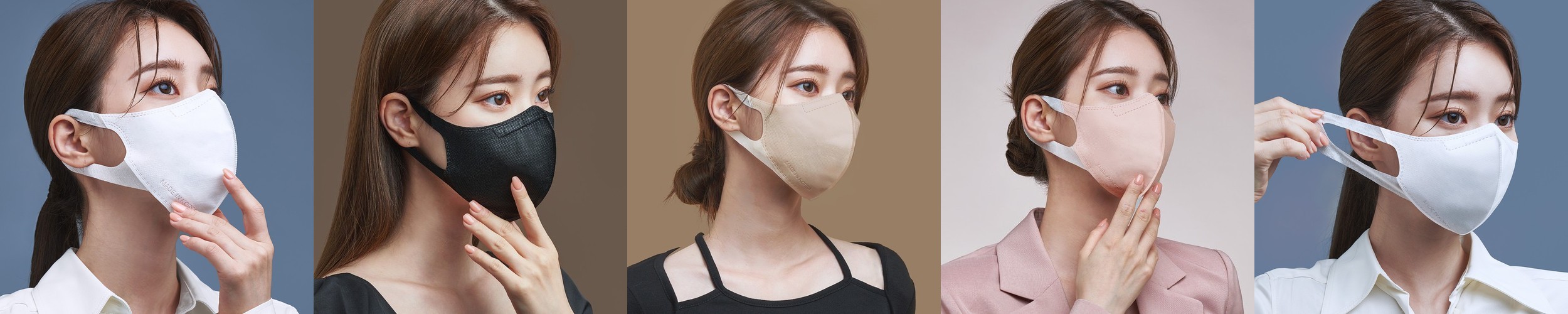 인디에어 유어핏 귀편한 컬러 새부리형 마스크 100매 에코팩