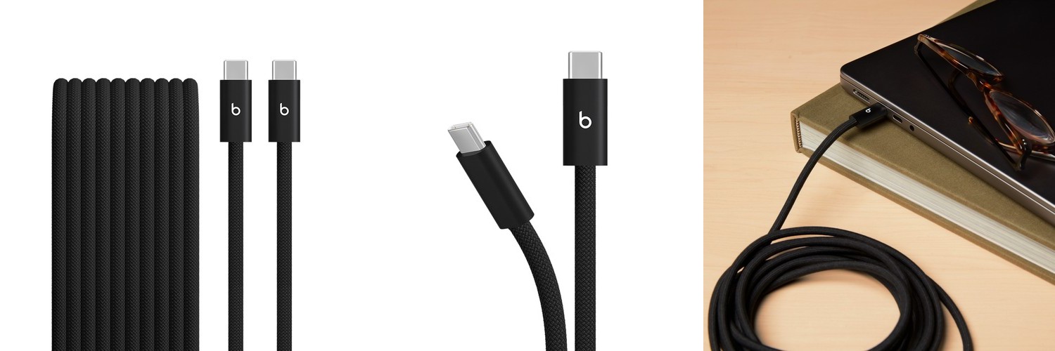 Beats 비츠 240W USB-C 브레이드 케이블 래피드 레드, 1개, 3m