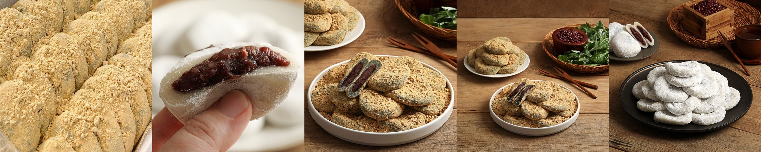 쑥찹쌀떡 국산팥 왕찹쌀떡 110g, 10개