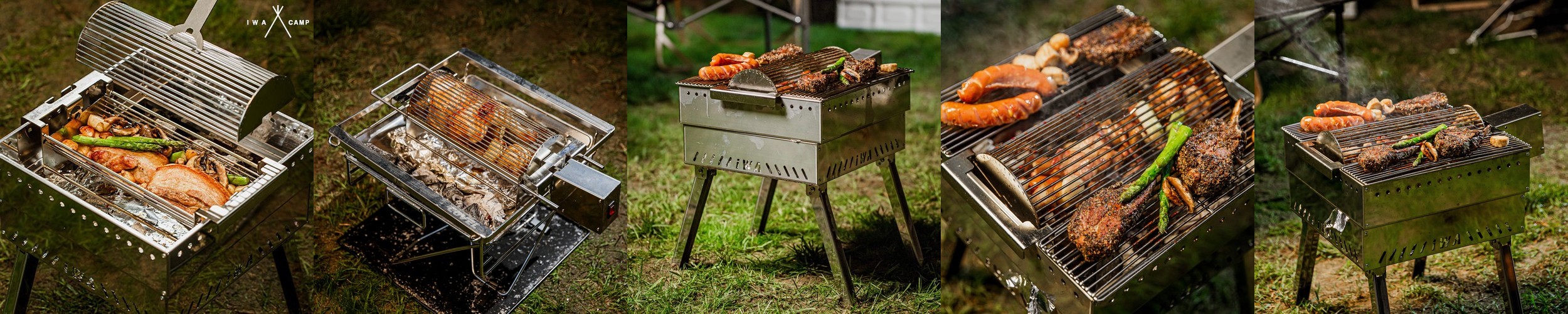 밥캠핑 밥그릴 캠핑 화로대 접이식 경량 BBQ 숯불 그릴