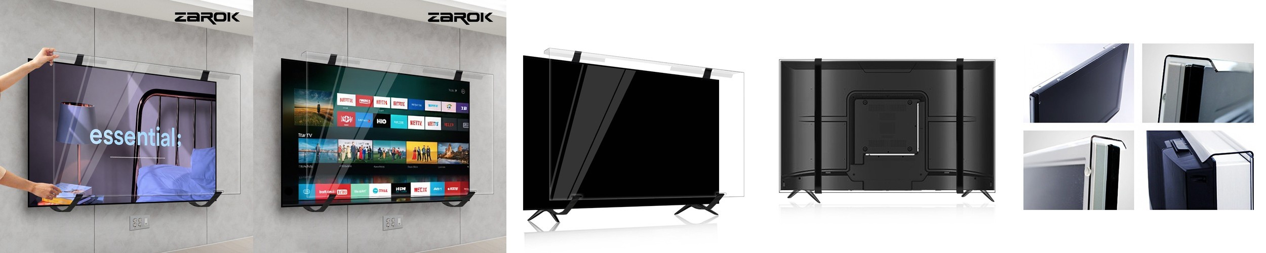 자록 TV 보호기 액정 화면 가드 시력 보호커버 필름 삼성 LG 108cm(40인치)~