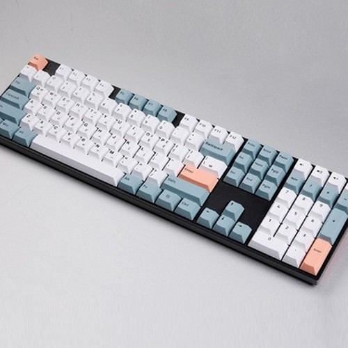 지클릭커 오피스프로 OPK50 사일런스M RGB 무소음방수키보드 104키 Navy Blue, 멤브레인