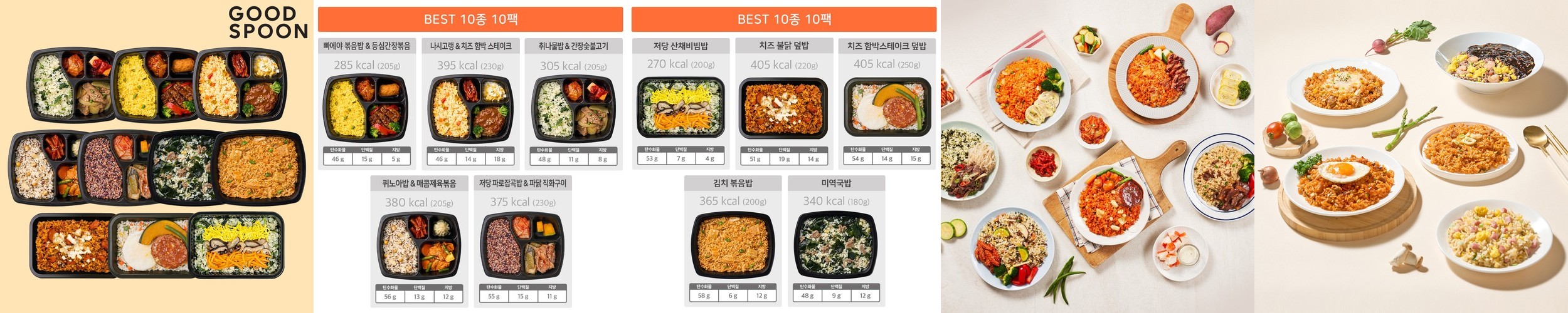 굿스푼 [가벼운 식단] 도시락 입문자용 굿스푼도시락 10종 10팩
