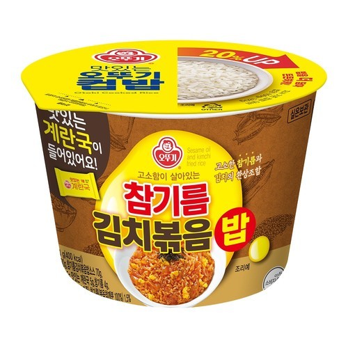 오뚜기 컵밥 참기름김치볶음밥+즉석 계란국 264g, 1개
