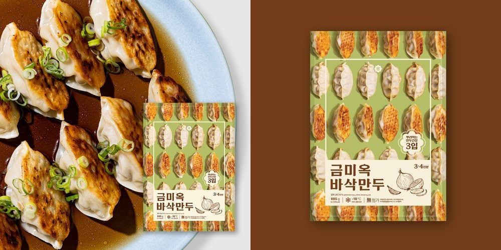 [금미옥] 바삭만두 교자 고기만두 고기, 885g, 1개