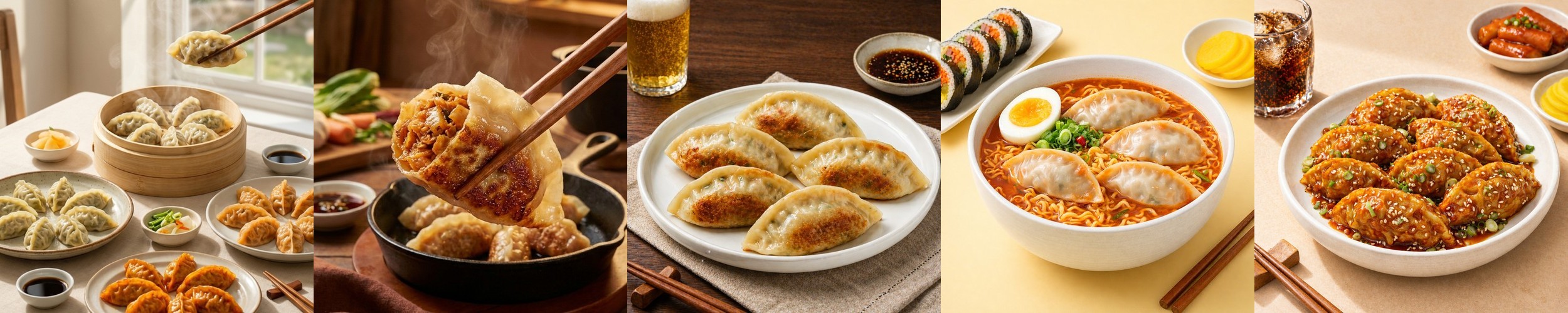장이당 닭가슴살 잎새 고기 매운김치 갈비 만두 4종세트
