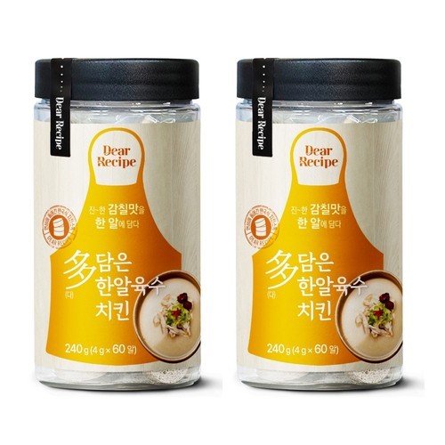 (N배송) 다담은 한알 코인육수 동전 조미료 치킨, 60개입, 2개