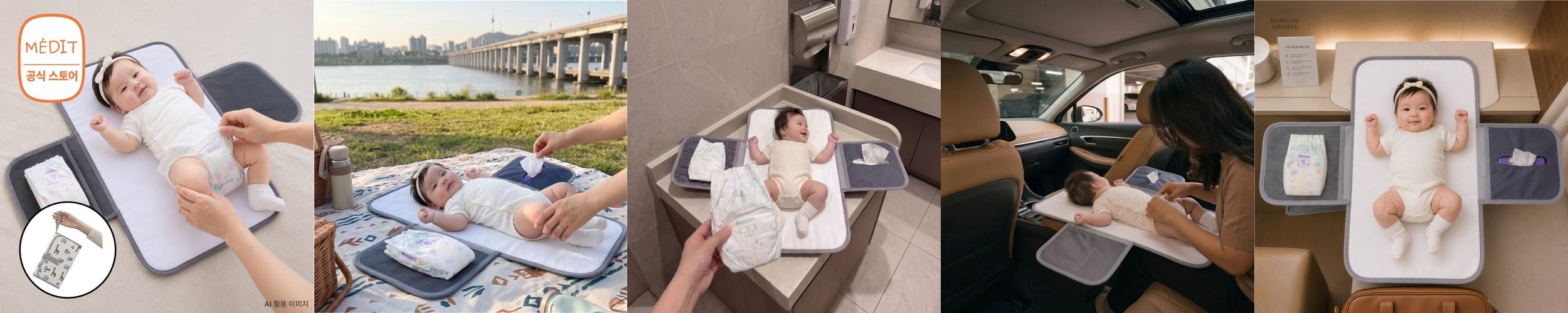 아가드 베이비 폴딩 샤워 목욕 핸들 목욕의자 아기비데 기저귀갈이대
