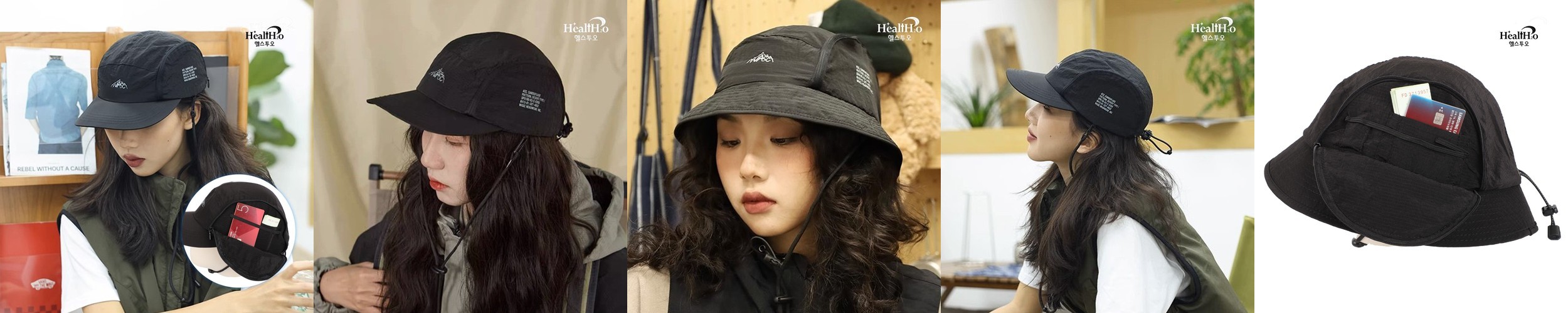 하디로어 러닝모자 런닝 마라톤 테니스 깊은 대두 볼캡 트레일 화이트