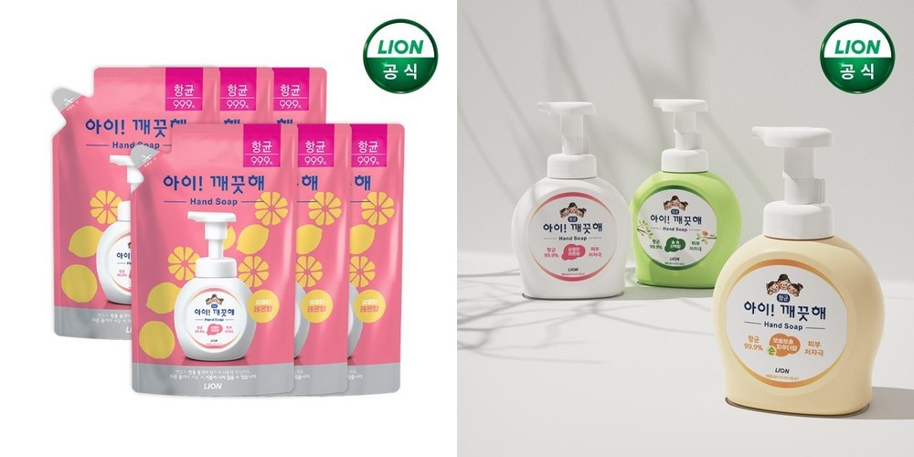L&N 비아르 주방세제 리필 1L, 레몬향, 3개