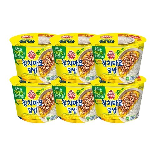 오뚜기 컵밥 참치마요덮밥+즉석 계란국 252g, 6개