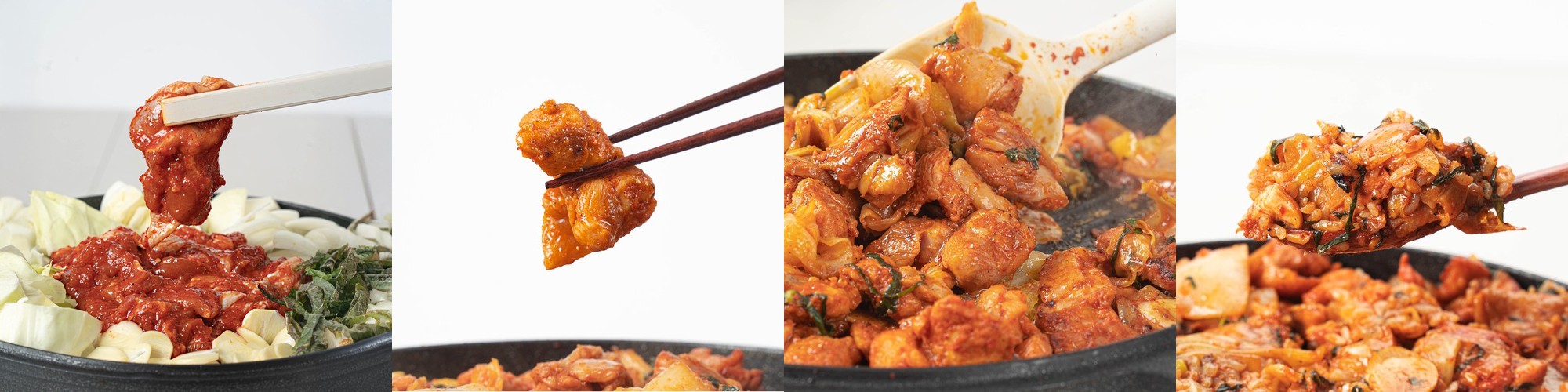 [타임쿡] 정통 춘천 닭갈비 1kg 4인분 닭다리살 순살