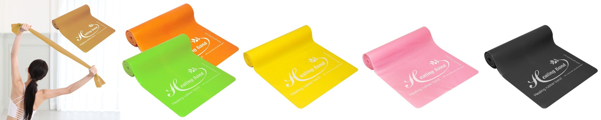 고무나라 라텍스밴드 힐링밴드 상급용 튜빙 근력 운동 탄력 스트레칭 기구 요가 고무밴드 홈트 블루