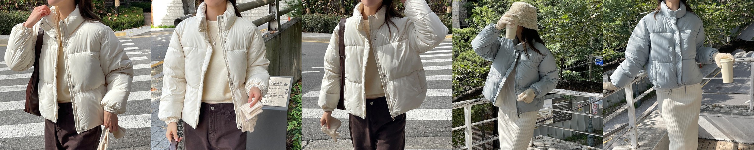 루즈핏 웰론 여자 숏패딩 크롭패딩 여성 겨울 점퍼 간절기 아우터 우먼 점퍼