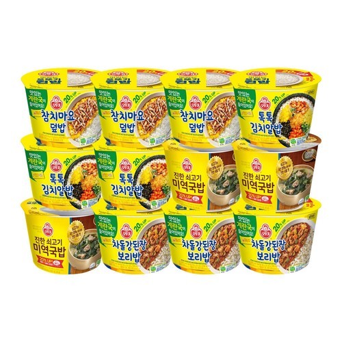 오뚜기 컵밥 참치마요덮밥+즉석 계란국 252g, 6개