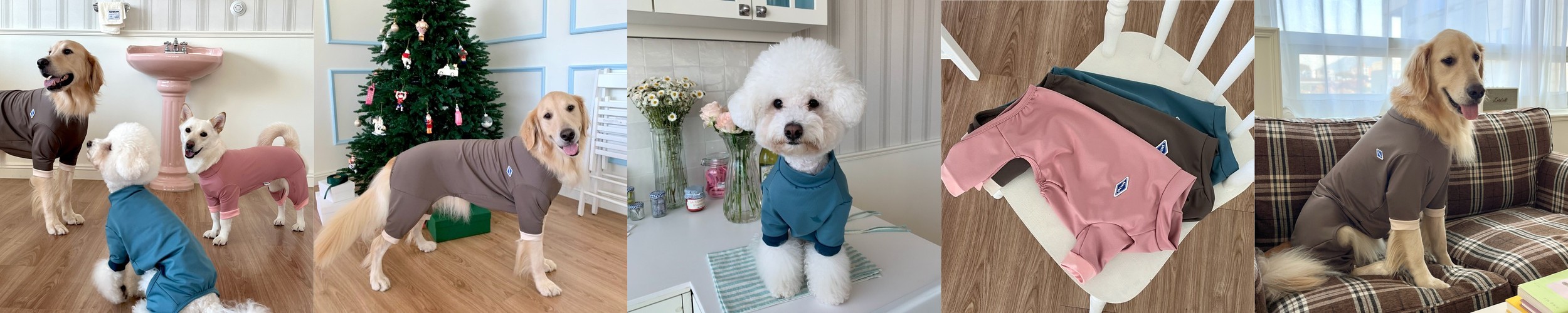 강아지 올인원 내복 실내복 겨울옷 버터소프트