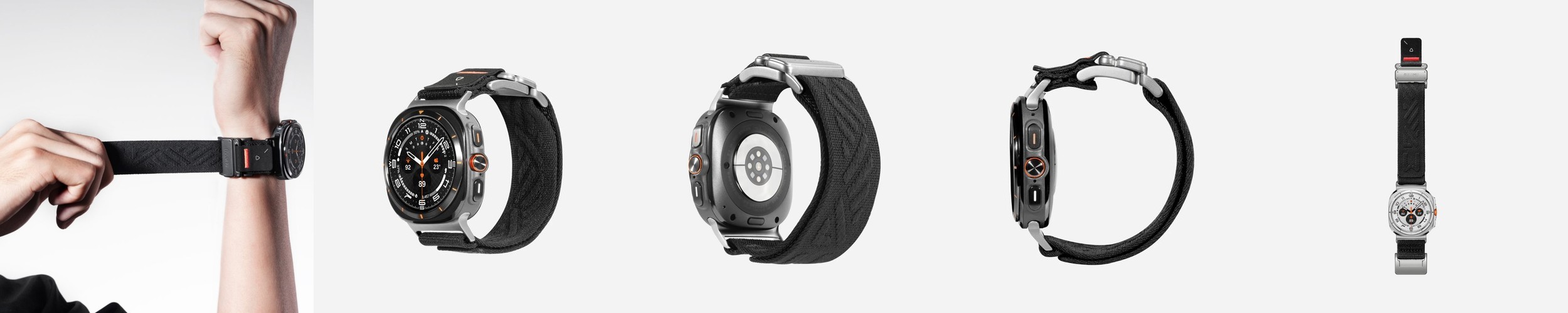 갤럭시워치 밀레니즈 스트랩 밴드 메탈핏 갤럭시 워치8, 44mm, 실버