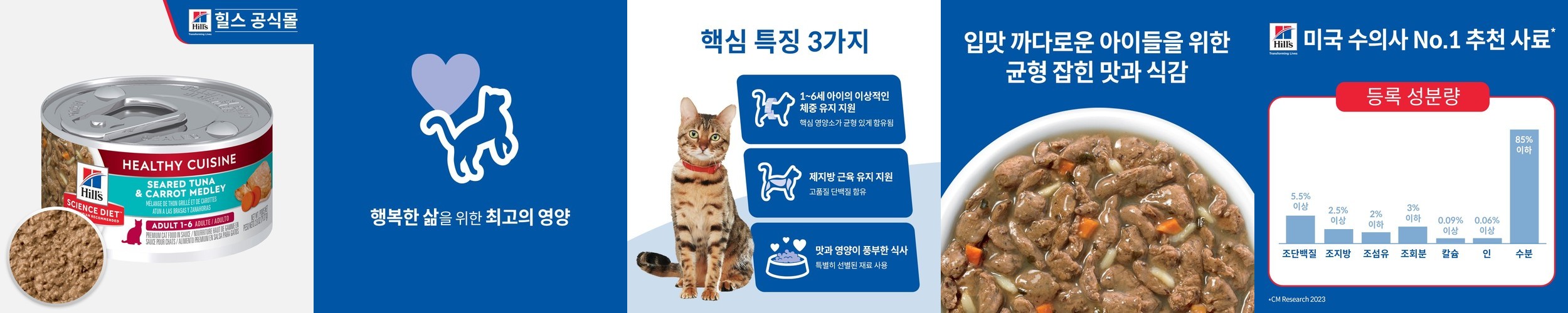 굿프랜드 고양이캔 고양이 통조림 간식 참치+연어, 85g, 24개