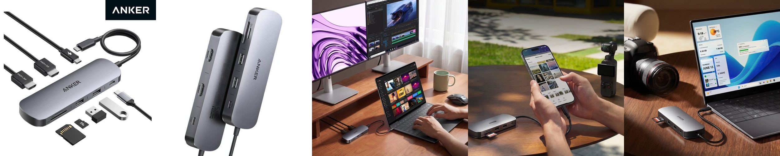 7in1 USB C타입 허브 RGB LED 멀티스테이션 NX1201