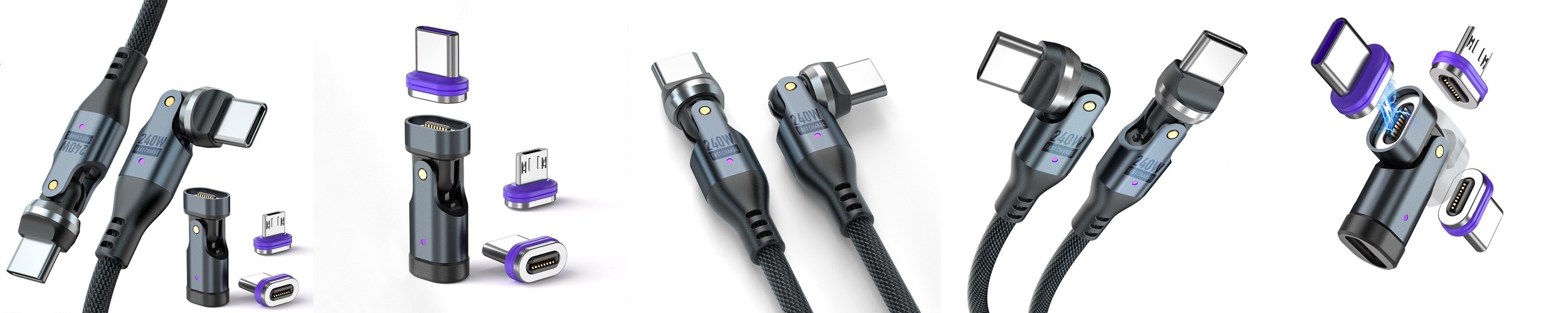 C to C 60W 초고속충전 케이블 1.2m + 2m + 3m 세트