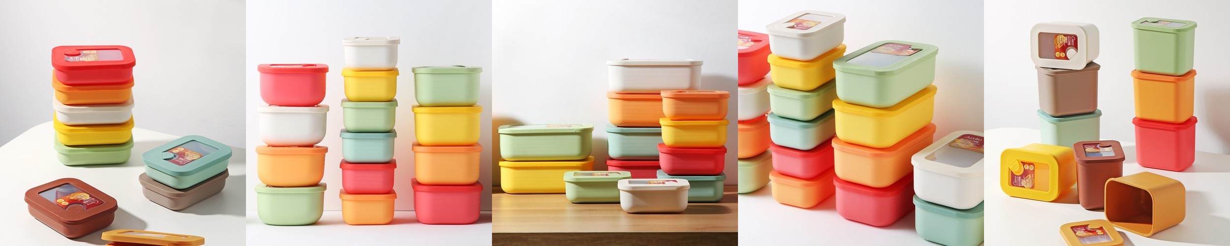 리브비 국내생산 모듈러 신소재 에코젠 반찬통 밀폐용기 400ml, 그린, 1개