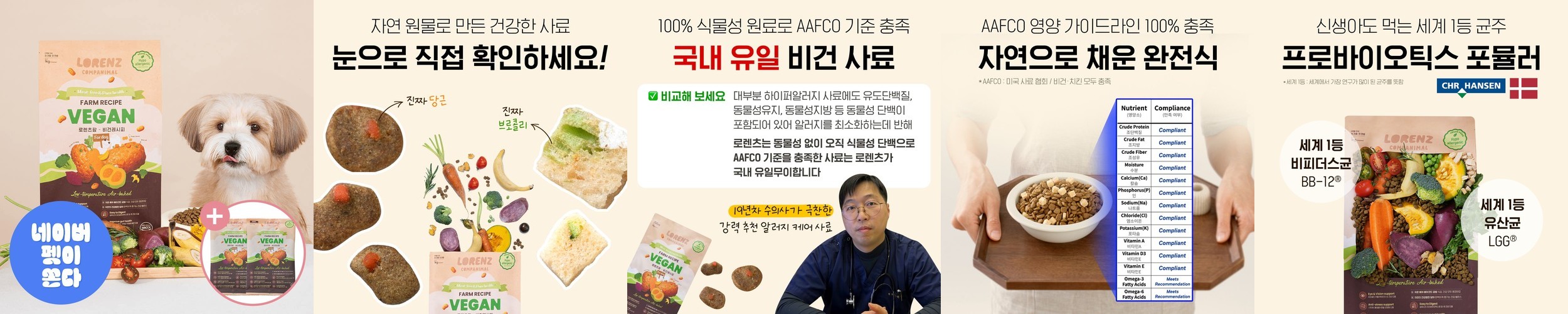 강아지 관절 가수분해 LID 사료 로렌츠 팜레시피 닭고기, 1kg, 1개
