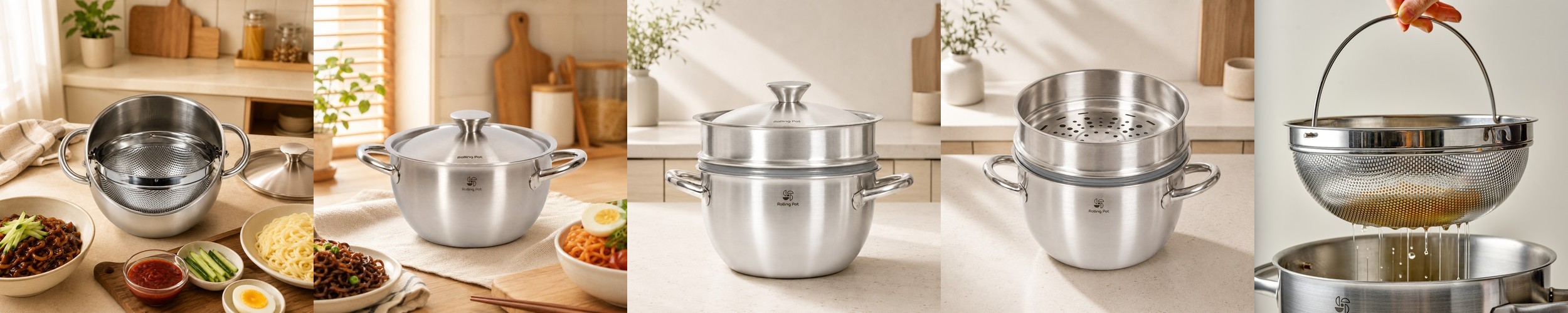 리큅 2in1 멀티쿠커 라면포트 내솥분리 찜기 전기냄비 LEP-P20