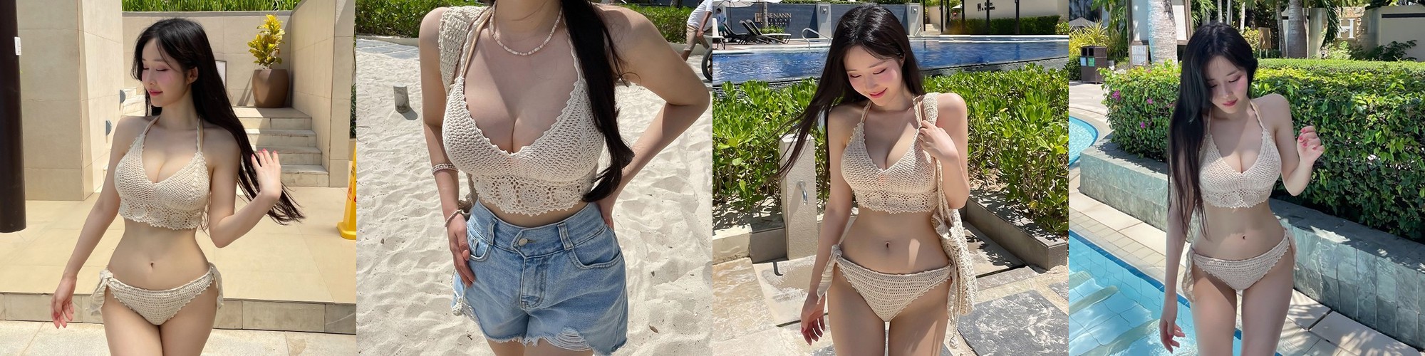 프렌치 뜨왈 샤워가운 여성 골프 라운딩 3중거즈 로브