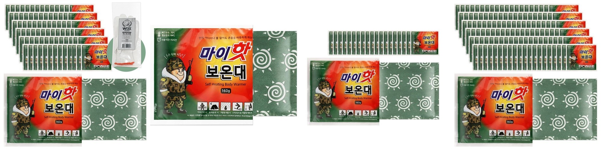 [2026년최신국내제조] 마이핫 보온대 대용량 군용 핫팩 160g, 120개